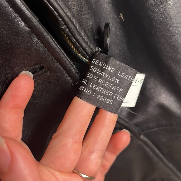 Adler Collection Vintage Black Button Up Leather Jacket, Women’s Size XL - Picture 15 of 15